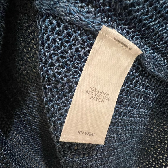 J.Jill Mai Textured Pullover. Harbor Blue. MP. - Picture 7 of 9